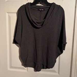 Active Basic Dark Gray Cowl Neck Sweater